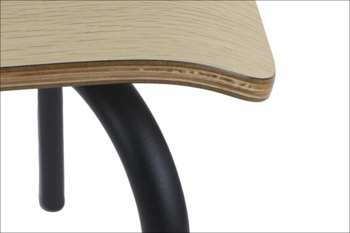 Krzesło WERDI A sklejka laminowana stelaż czarny, kubełek naturalny