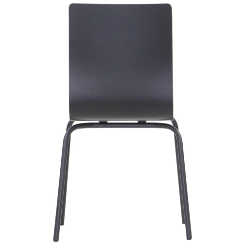 Krzesło WERDI B sklejka laminowana stelaż czarny, kubełek czarny