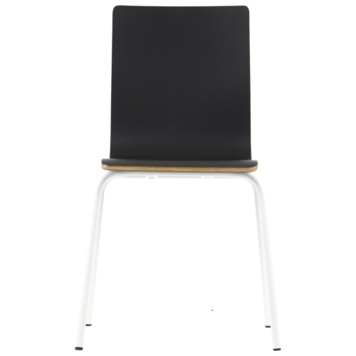 Krzesło WERDI B sklejka laminowana stelaż  biały, kubełek czarny