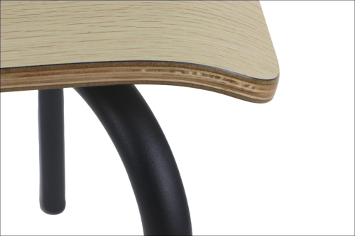 Krzesło WERDI B sklejka laminowana stelaż czarny, kubełek kolor naturalny