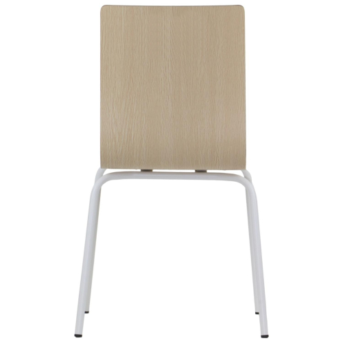 Krzesło WERDI B sklejka laminowana stelaż biały, kubełek naturalny