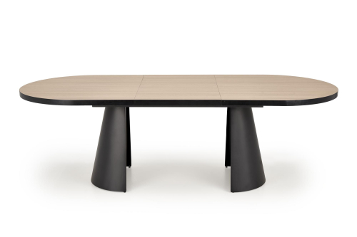 GIACOMO stół rozkładany 180-240/100/76/78 cm, blat - naturalny, noga - czarny