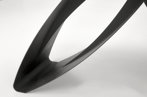 HILARIO stół rozkładany 180-260/90/75/125 cm, blat - czarny marmur, nogi - czarny