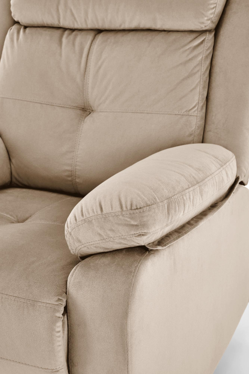 LORIS fotel z funkcją elektrycznego rozkładania / gniazdo USB beżowy