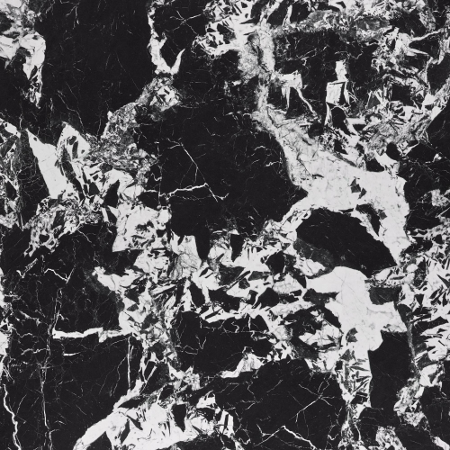 MANUEL stół okrągły 120/77 cm,  blat - czarny marmur, noga - czarny