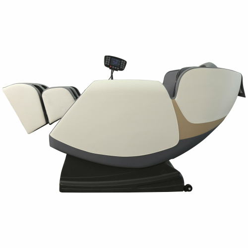 SOLARIA  fotel wypoczynkowy z funkcją masażu i podgrzewania, kremowy / popielaty