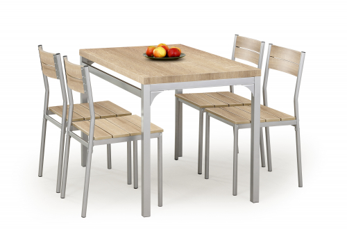 Zestaw: stół MALCOLM + 4 krzesła sonoma