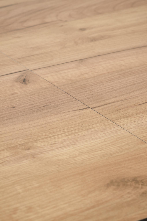 GULIAN stół rozkładany 140-180/80/76 cm, blat - dąb wotan, nogi - czarny