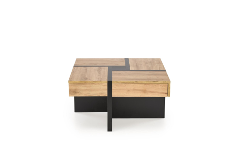 SEVILLA S ława z szufladami, blat: dąb craft, nogi: czarny 