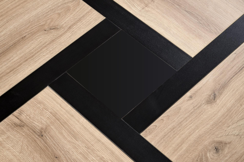 SEVILLA S ława z szufladami, blat: dąb craft, nogi: czarny 