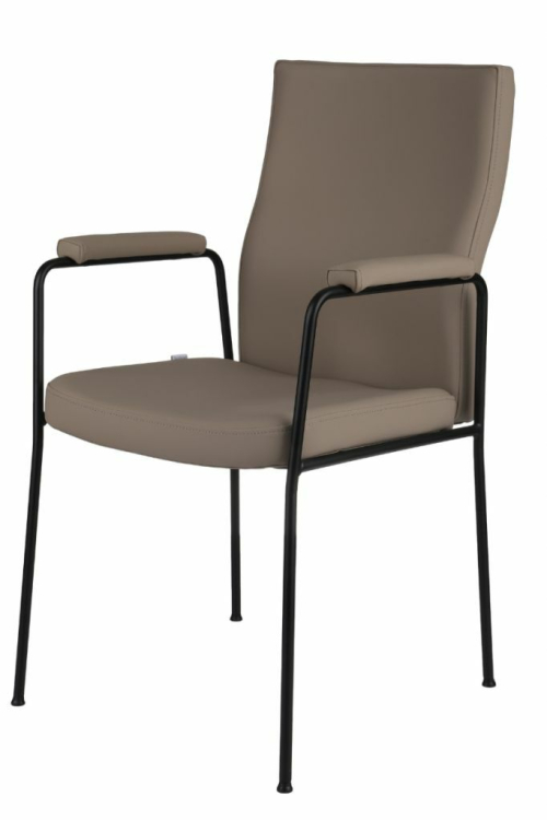 Krzesło konferencyjne Team Plus 4L Arm Chrome/Black
