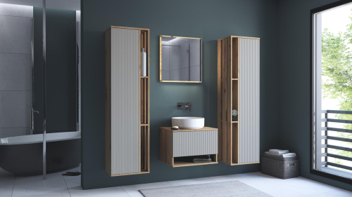 AVIOLA Lustro 60 cm + LED dąb artisan