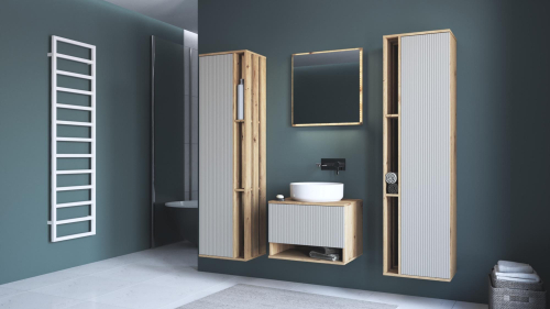 AVIOLA Lustro 60 cm + LED dąb artisan