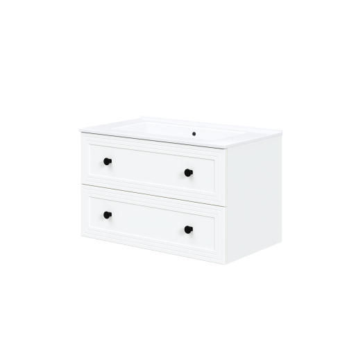 TORETO Szafka pod umywalkę 80/2S (MDF ramiak) biały