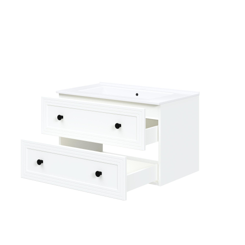 TORETO Szafka pod umywalkę 80/2S (MDF ramiak) biały