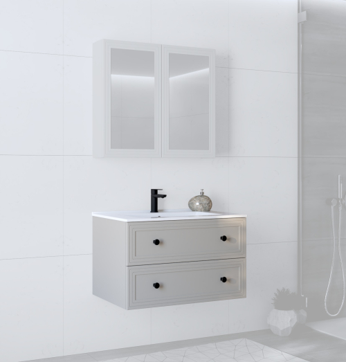 TORETO Szafka pod umywalkę 80/2S (MDF ramiak) cashmere