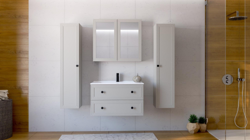 TORETO Szafka pod umywalkę 80/2S (MDF ramiak) cashmere