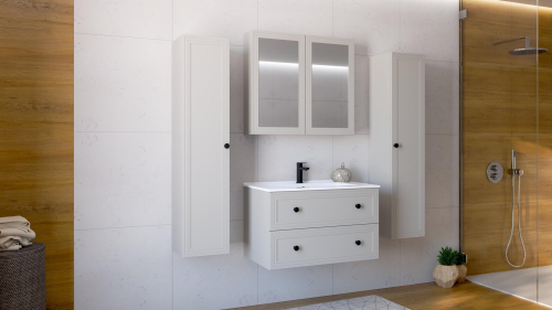 TORETO Szafka pod umywalkę 80/2S (MDF ramiak) cashmere