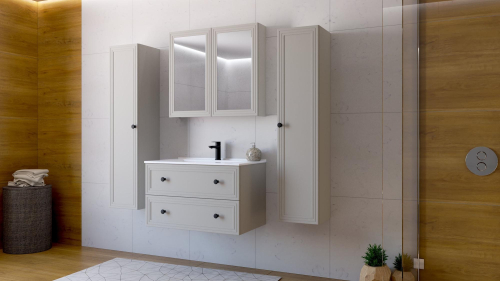 TORETO Szafka pod umywalkę 80/2S (MDF ramiak) cashmere