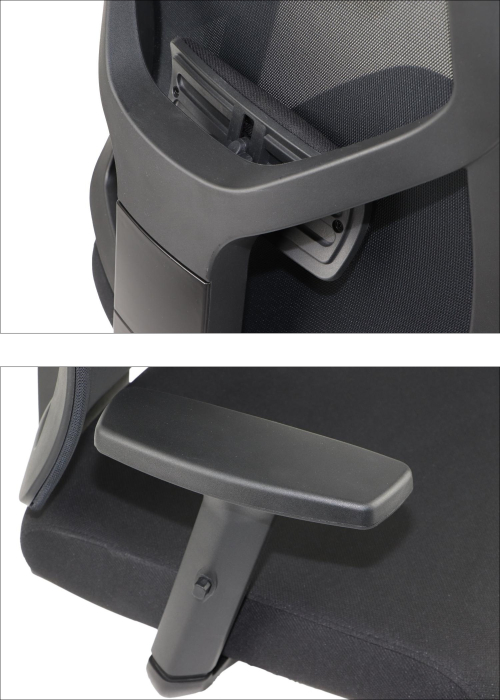 CURTIZ Fotel biurowy obrotowy czarny