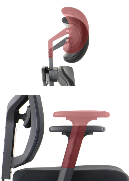 CURTIZ Fotel biurowy obrotowy czarny podstawa chromowana