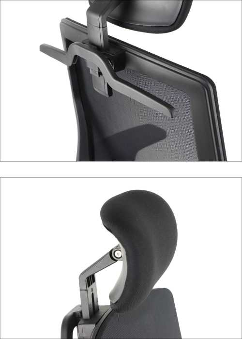 CURTIZ Fotel biurowy obrotowy czarny podstawa chromowana