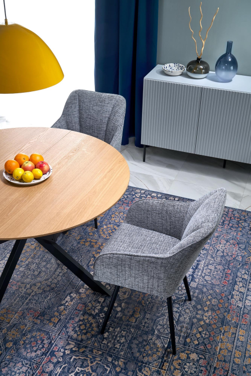 ACORD stół rozkładany 120-200 x 120 x 75 cm, naturalny / czarny