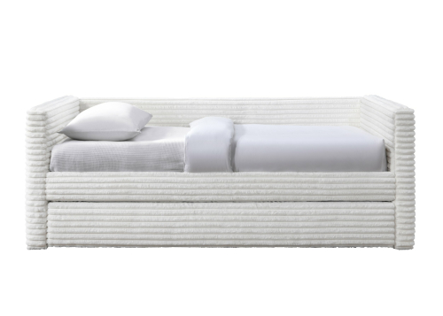 ALABAMA łóżko z wysuwanym dolnym materacem, kremowy