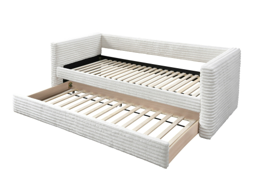 ALABAMA łóżko z wysuwanym dolnym materacem, kremowy