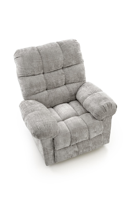 AMORE fotel wypoczynkowy z funkcją rozkładania popielaty