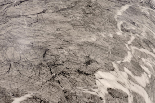 ARIANA ława, popielaty marmur / transparentny