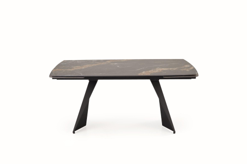 ARMANI stół rozkładany, czarny marmur / czarny
