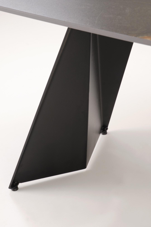 ARMANI stół rozkładany, czarny marmur / czarny