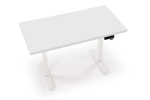B54 biurko z funkcją regulacji wysokości, blat - biały, stelaż - biały