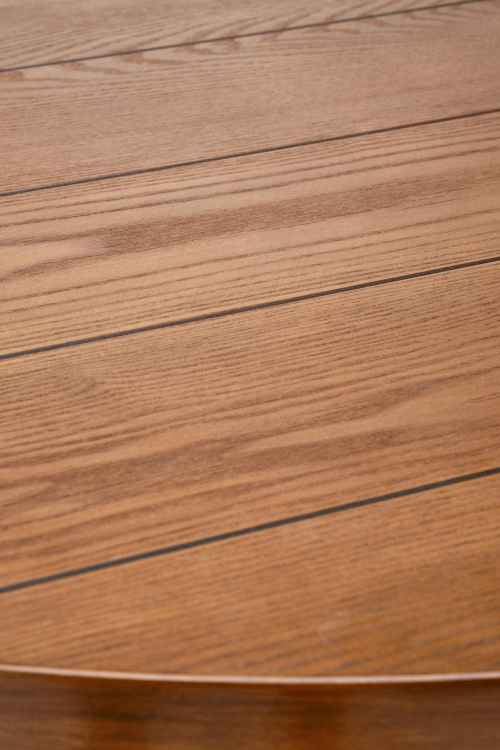 BARRY stół okrągły, blat - orzechowy, nogi - czarny