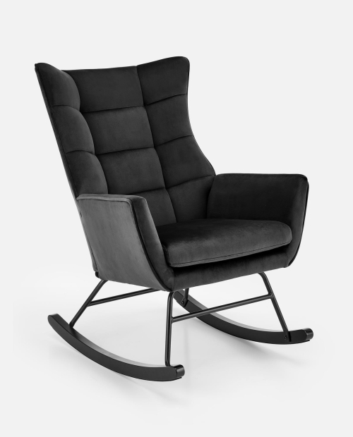 BAZALTO fotel bujany czarny