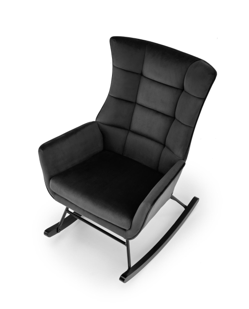 BAZALTO fotel bujany czarny