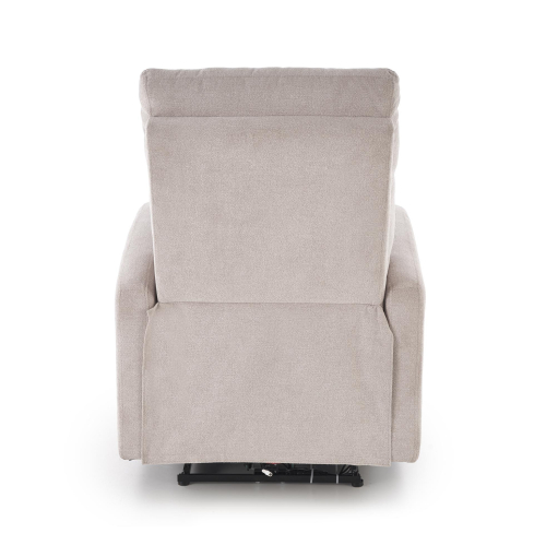 CARINIO fotel wypoczynkowy rozkładany/masaź jasny beżowy