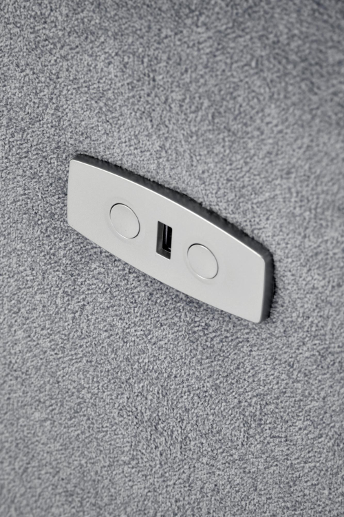 CARINIO fotel wypoczynkowy popielaty