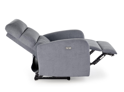 CARINIO fotel wypoczynkowy popielaty