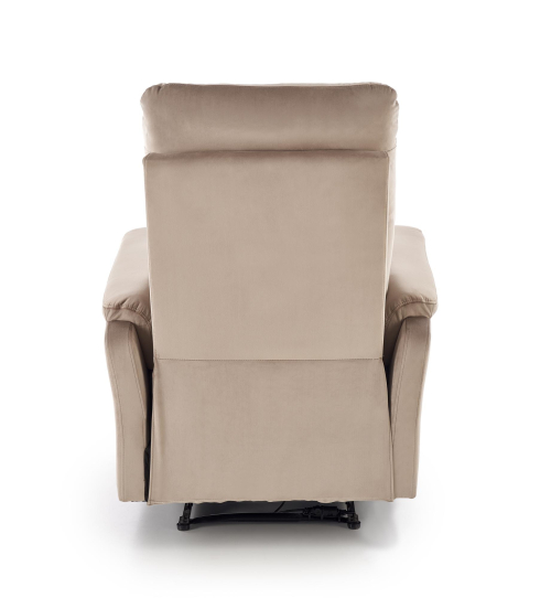 CROCUS fotel wypoczynkowy z funkcją elektrycznego rozkładania, beżowy