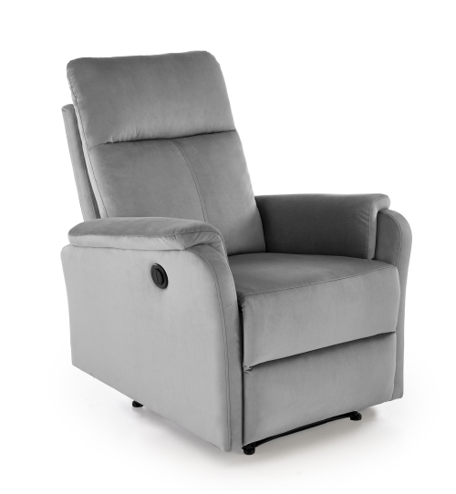 CROCUS fotel wypoczynkowy z funkcją elektrycznego rozkładania, popielaty