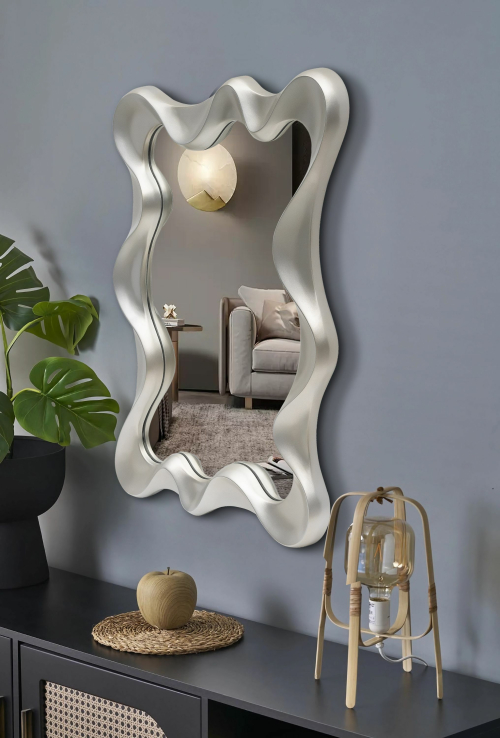 DECO lustro ścienne, srebrny antyczny