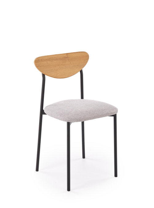 DICKY zestaw stół + 4 krzesła,  naturalny / czarny / popielaty