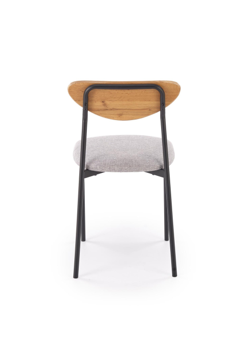 DICKY zestaw stół + 4 krzesła,  naturalny / czarny / popielaty