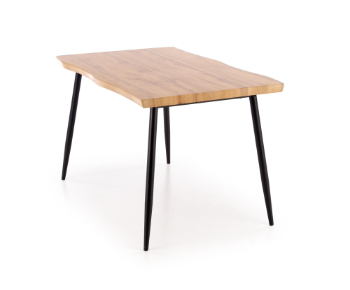 DICKY zestaw stół + 4 krzesła,  naturalny / czarny / popielaty