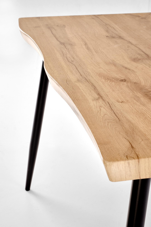 DICKY zestaw stół + 4 krzesła,  naturalny / czarny / popielaty