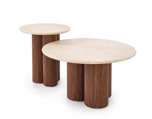 DOROTEA_S ława trawertyn / orzechowy