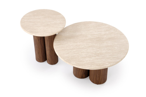 DOROTEA ława trawertyn / orzechowy