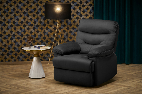 DRAGER fotel wypoczynkowy rozkładany czarny